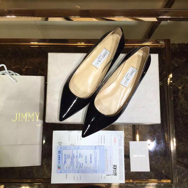 ジミーチュウ スーパーコピー JIMMY CHOO☆ROMY レザーバレリーナ Black 7051705